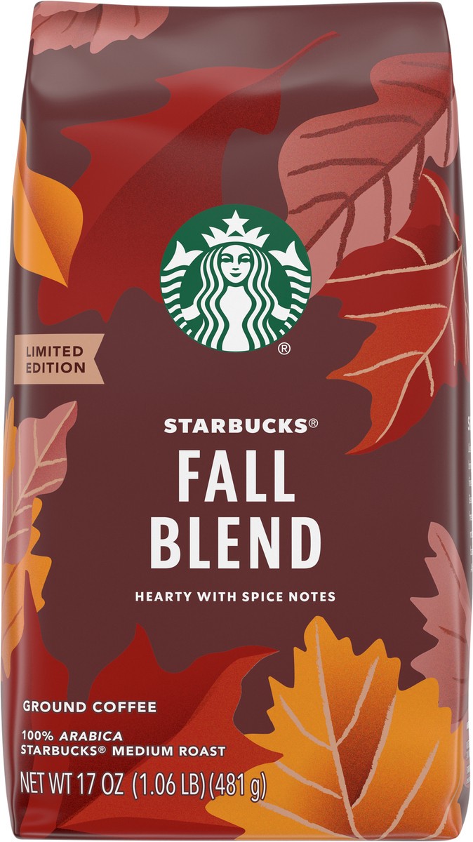 slide 6 of 9, Starbucks Medium Roast Ground Fall Blend Coffee 17 oz, 17 oz