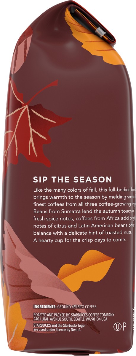 slide 8 of 9, Starbucks Medium Roast Ground Fall Blend Coffee 17 oz, 17 oz