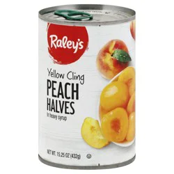 Raleys Yellow Cling Peach Halves in Heavy Syrup, 15.25 oz