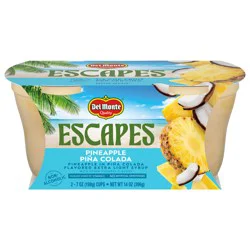 Del Monte Escapes Pineapple Pina Colada 2 - 7 oz Cups