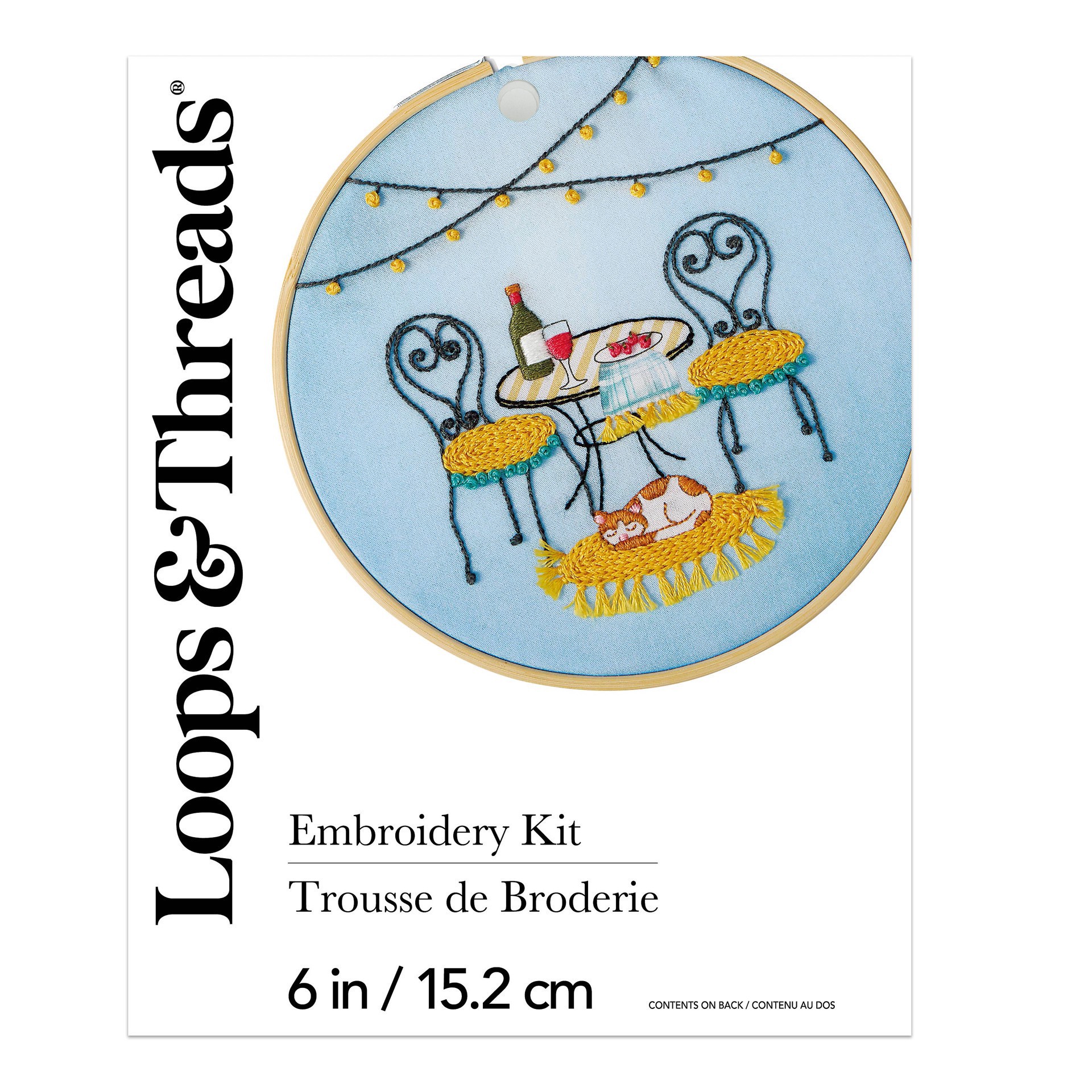 slide 4 of 4, 6" Italian Kitchen Embroidery Kit By Loops & Threads, 6 in