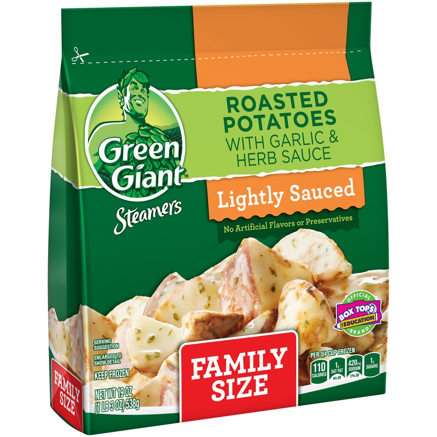 slide 1 of 3, Green Giant Steamers Roasted Potatoes with Garlic & Herb Sauce, 19 oz