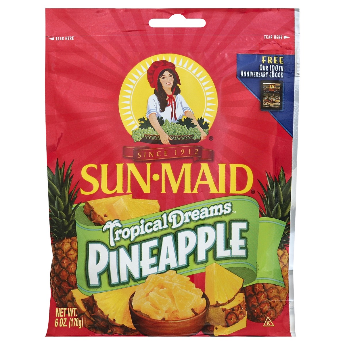 slide 2 of 2, Sun-Maid Pineapple 6 oz, 6 oz