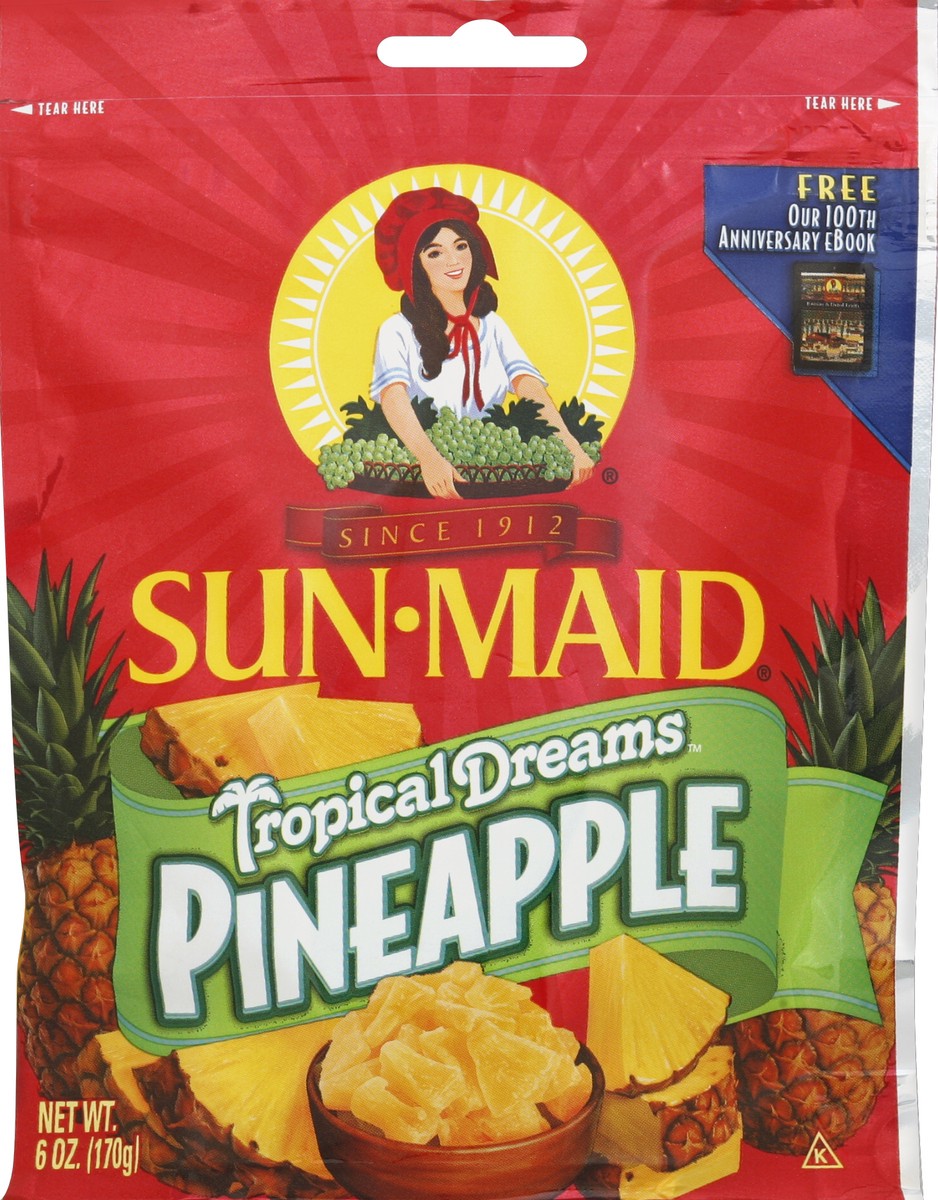 slide 1 of 2, Sun-Maid Pineapple 6 oz, 6 oz