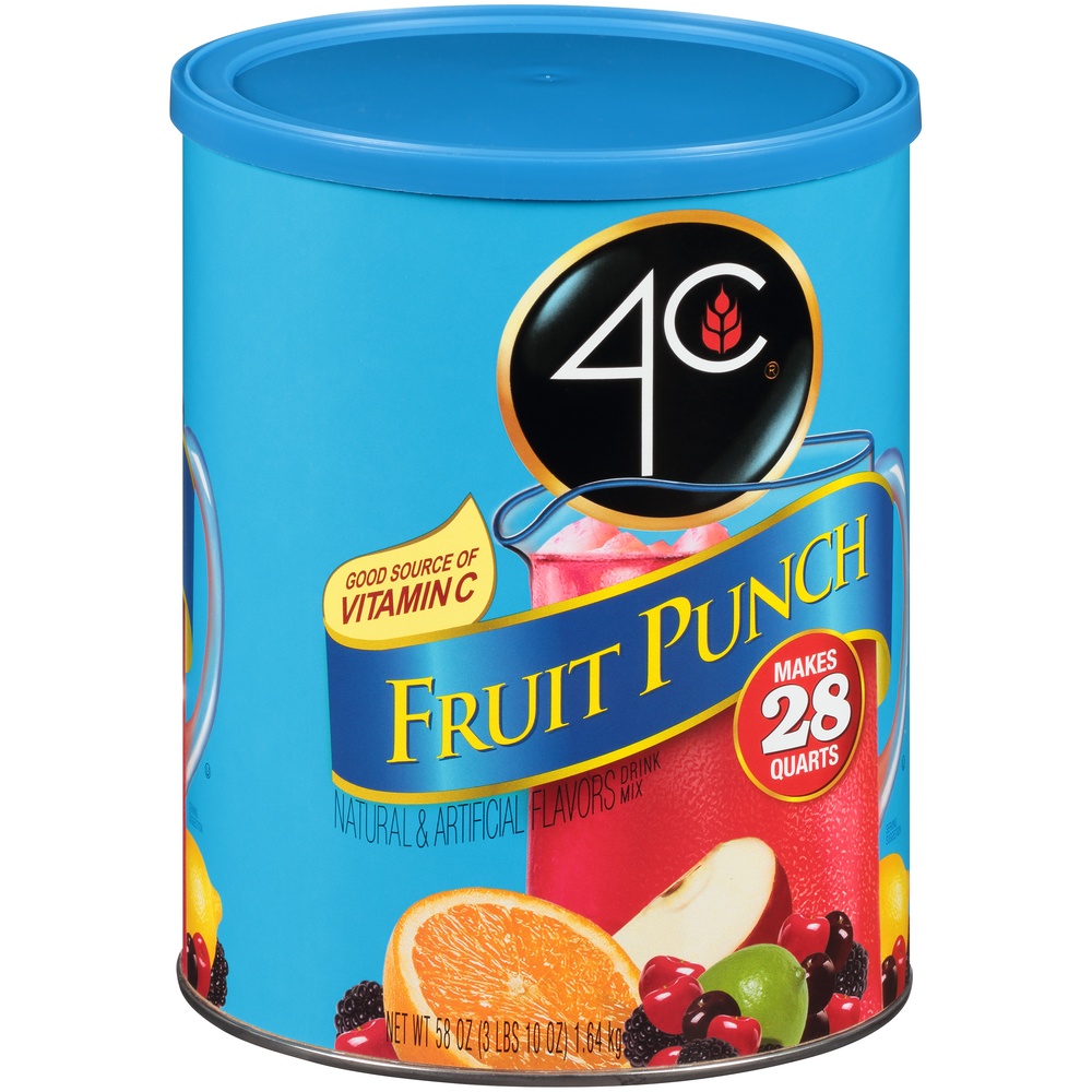 slide 2 of 8, 4C Fruit Punch Drink Mix 58 oz, 63 oz