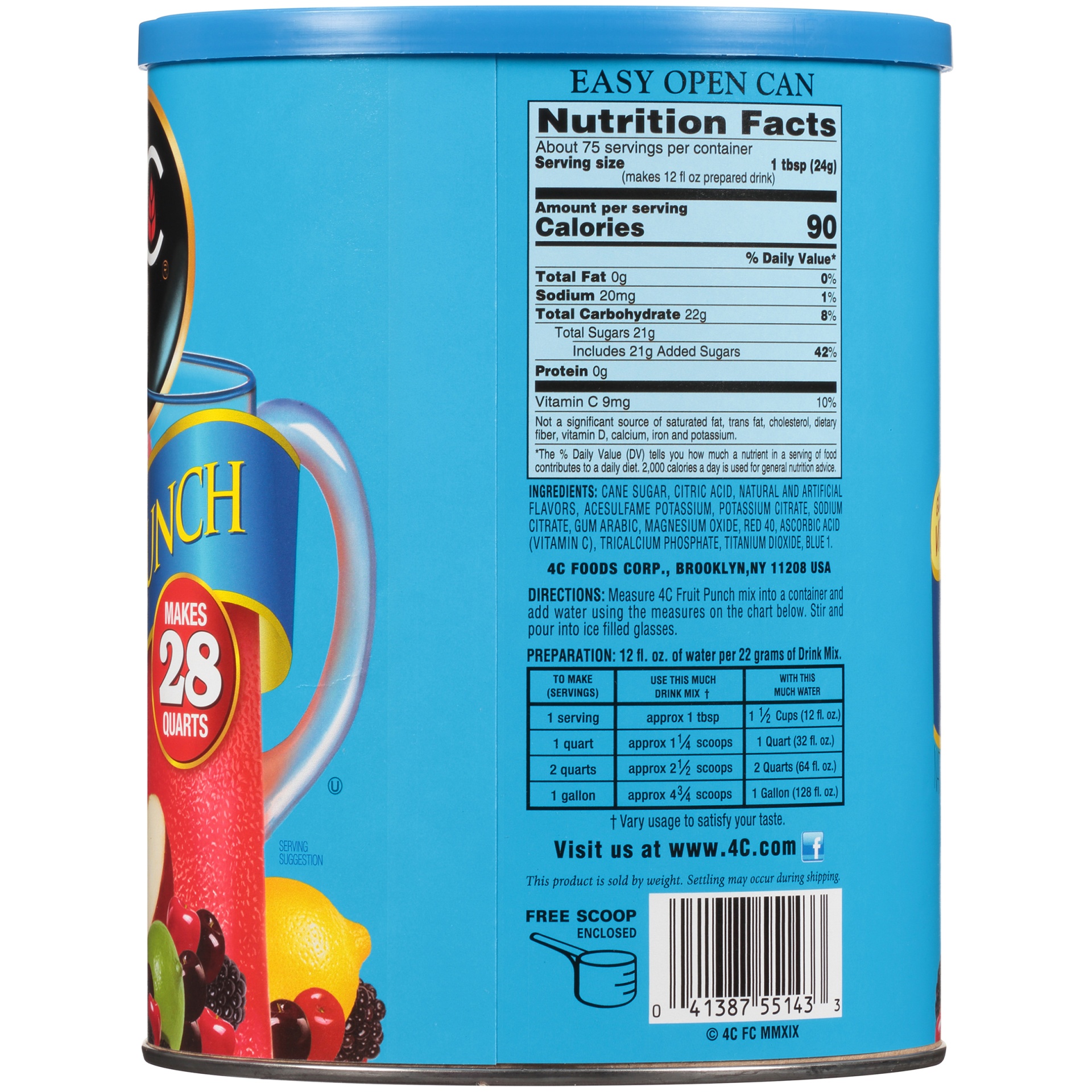 slide 5 of 8, 4C Fruit Punch Drink Mix 58 oz, 63 oz