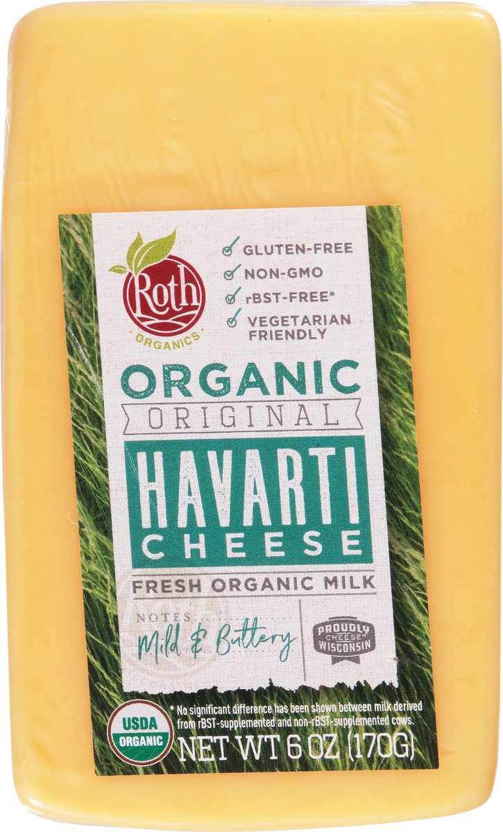 slide 1 of 14, Roth Organics Original Organic Havarti Cheese 6 oz, 6 oz