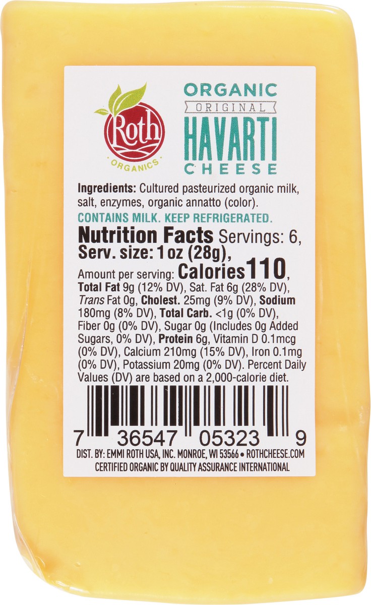 slide 3 of 14, Roth Organics Original Organic Havarti Cheese 6 oz, 6 oz