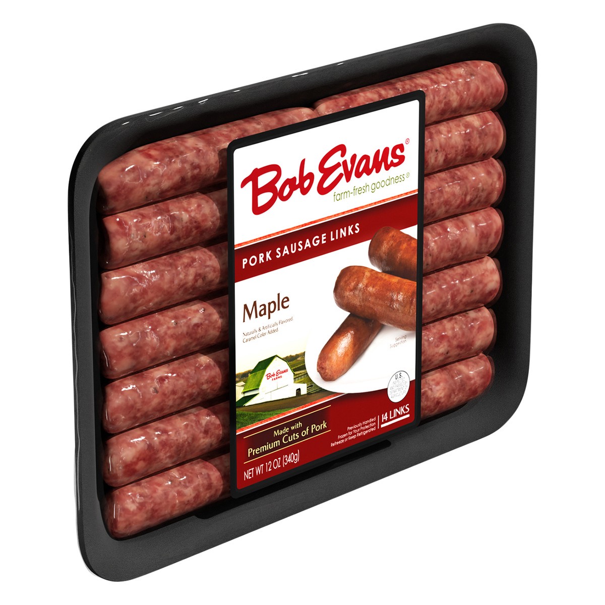 slide 6 of 13, Bob Evans Maple Pork Sausage Links 14 ea, 14 ct