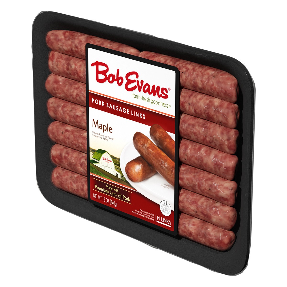 slide 4 of 13, Bob Evans Maple Pork Sausage Links 14 ea, 14 ct