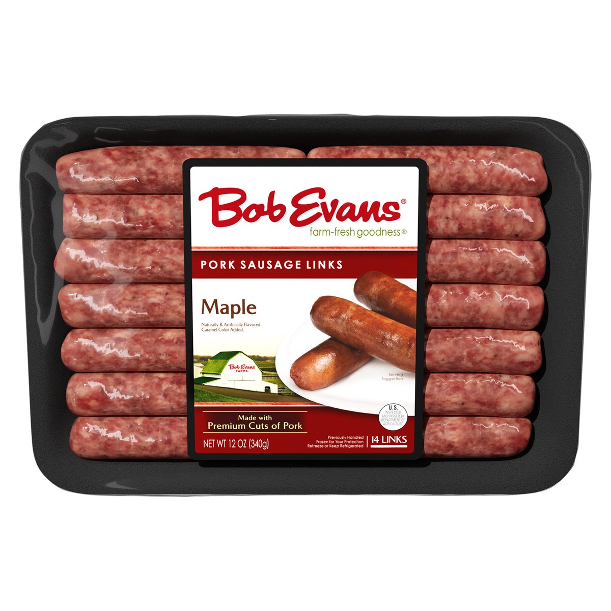 slide 13 of 13, Bob Evans Maple Pork Sausage Links 14 ea, 14 ct
