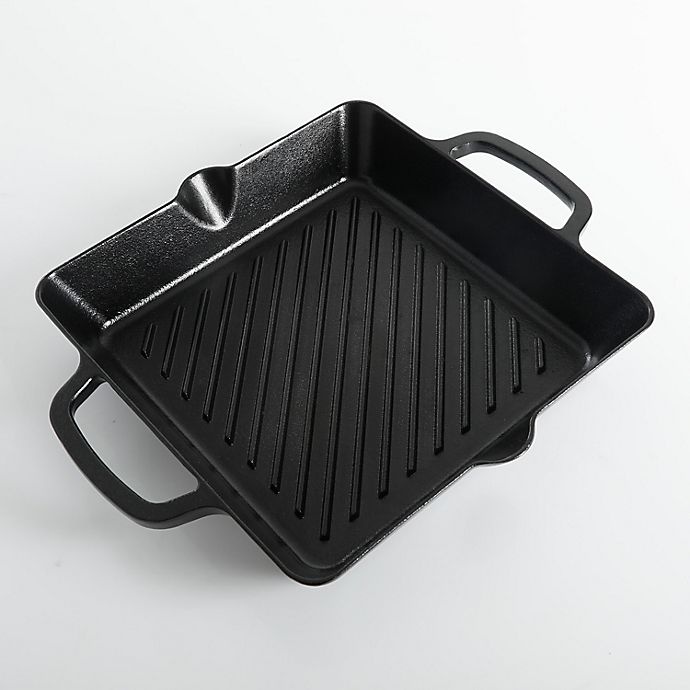 slide 1 of 1, Artisanal Kitchen Supply Nonstick Cast Iron Grill Pan, 10 in