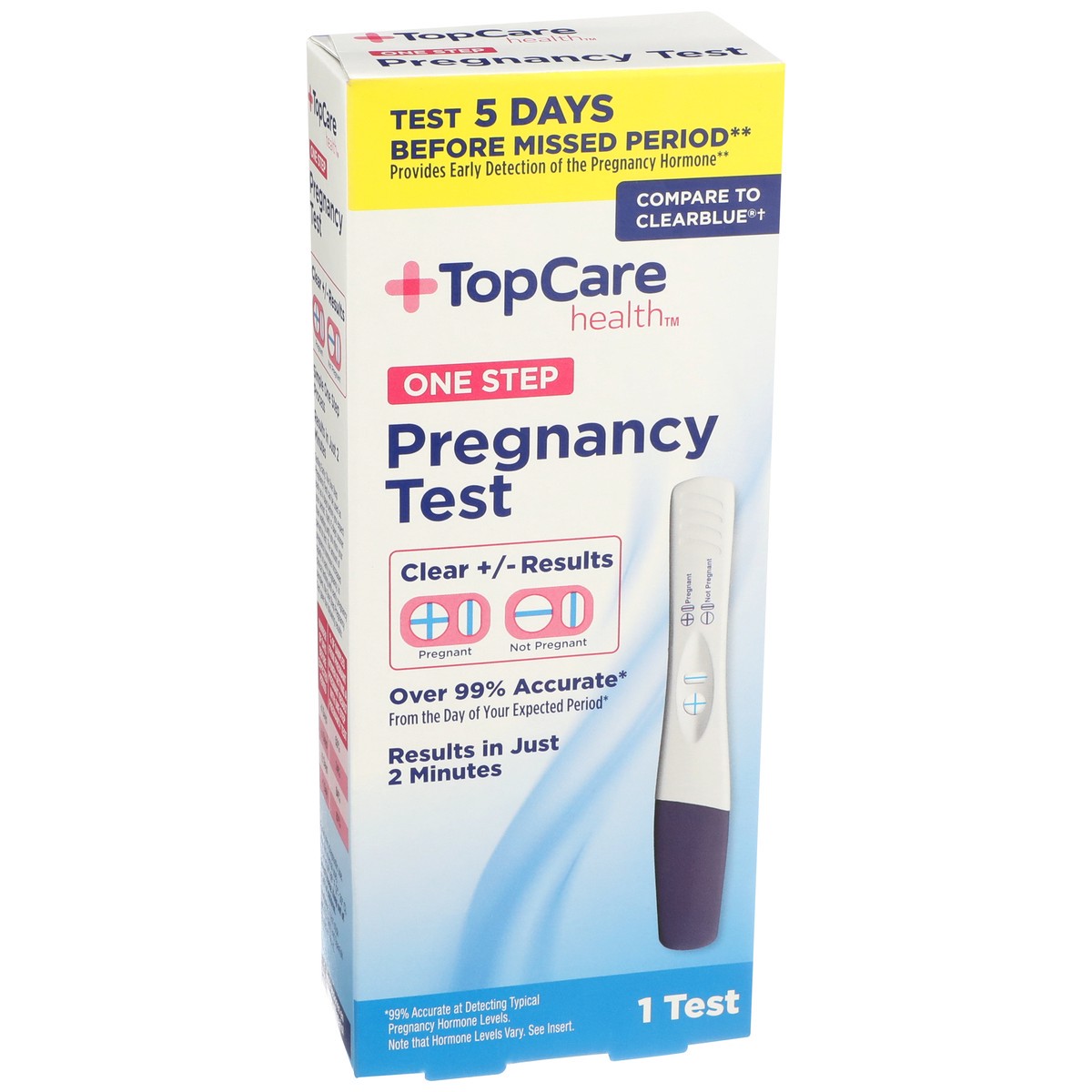 slide 2 of 8, TopCare Pregnancy Test, One Step, 1 ct