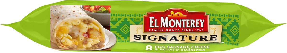 slide 3 of 7, El Monterey Signature Egg, Sausage, Cheese & Potato Breakfast Burritos, 36 oz