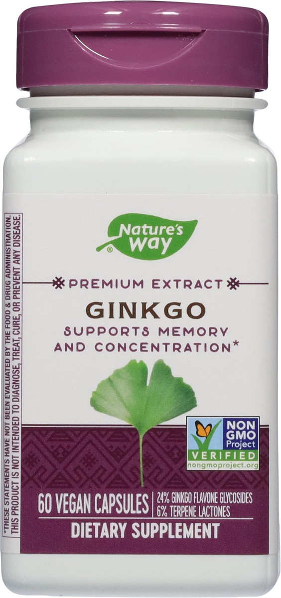 slide 14 of 14, Nature's Way Premium Extract Ginkgo 60 Vegan Capsules, 60 ct