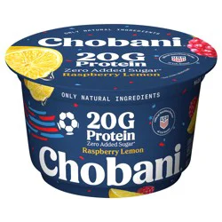 Chobani 20g Protein Lowfat Greek Yogurt Raspberry Lemon 6.7oz Cup