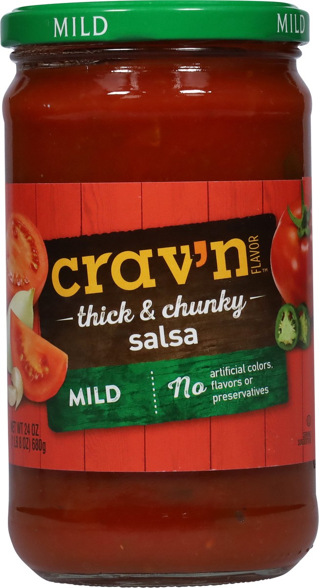 slide 7 of 9, Crav'n Flavor Mild Thick & Chunky Salsa 24 oz, 