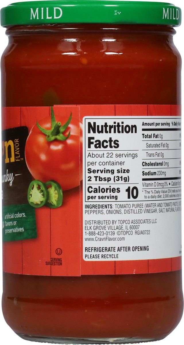 slide 4 of 9, Crav'n Flavor Mild Thick & Chunky Salsa 24 oz, 