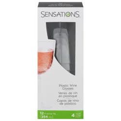 Sensations Stem Wine Glass Clear Large