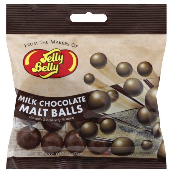 slide 1 of 1, Jelly Belly Milk Chocolate Malt Balls Bag, 2.3 oz