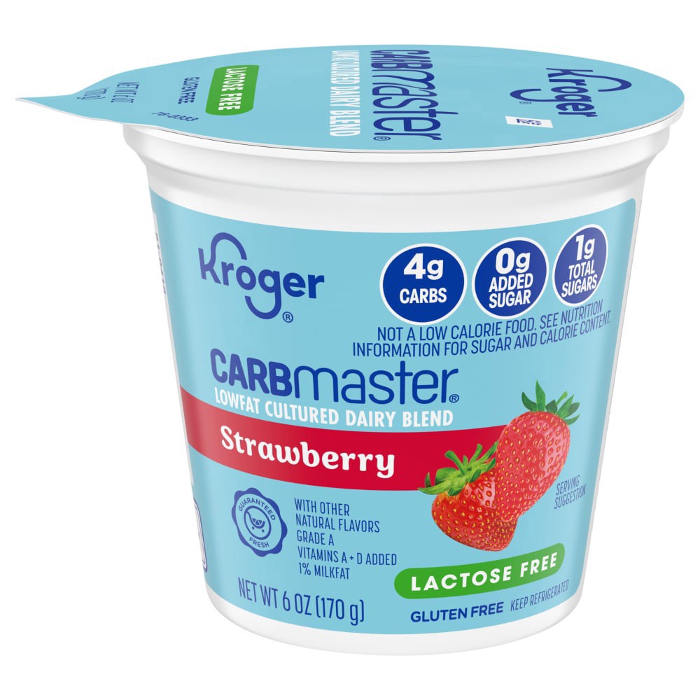 slide 1 of 5, Kroger Carbmaster Strawberry Yogurt, 6 oz