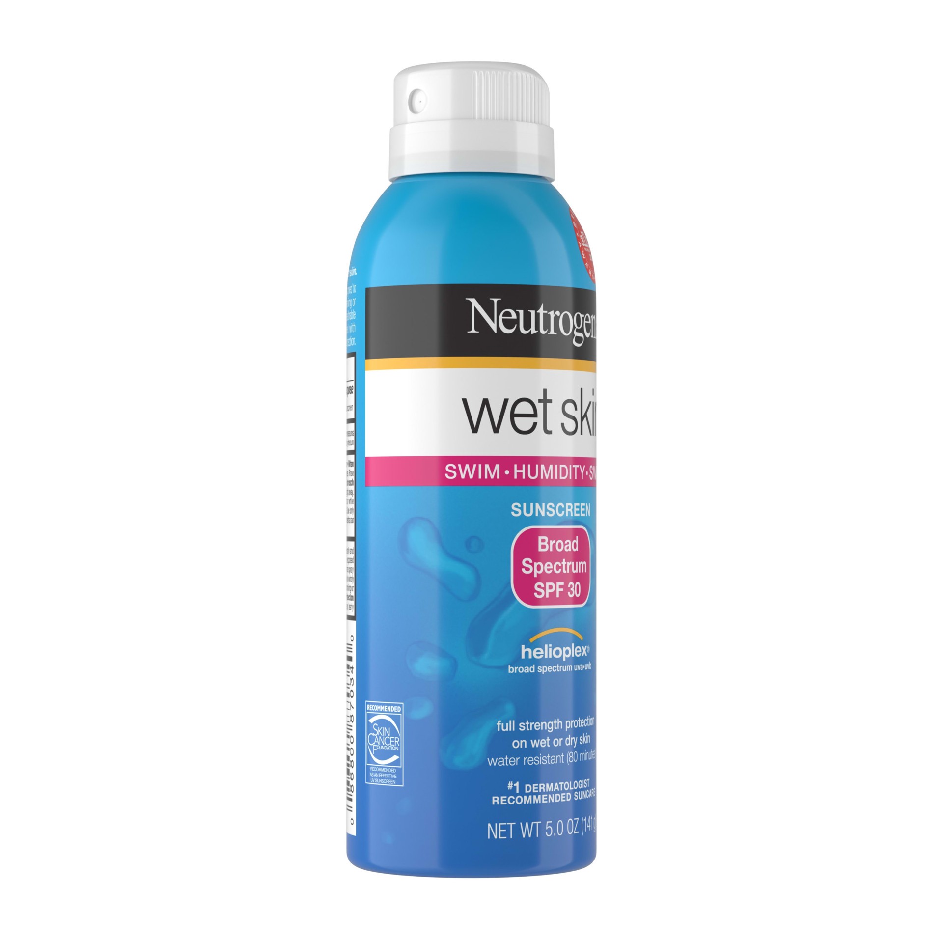 slide 2 of 5, NEUTROGENA Wet Skin Sunscreen Spray Broad Spectrum SPF 30, 5 Oz, 5 oz