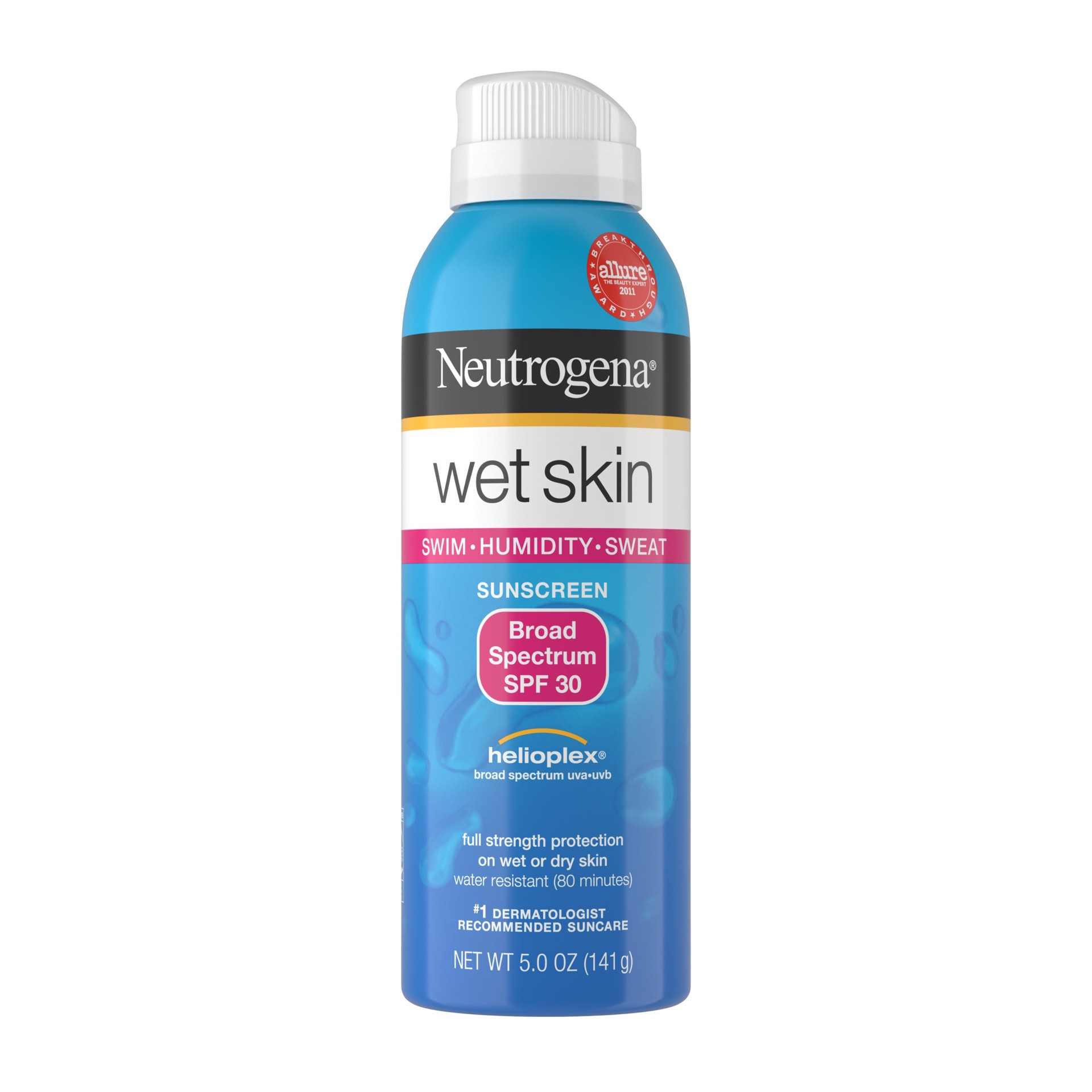 slide 1 of 5, NEUTROGENA Wet Skin Sunscreen Spray Broad Spectrum SPF 30, 5 Oz, 5 oz