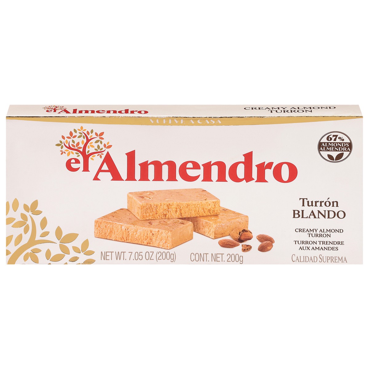 slide 1 of 2, El Almendro Creamy Almond Turron 7.05 oz, 7 oz