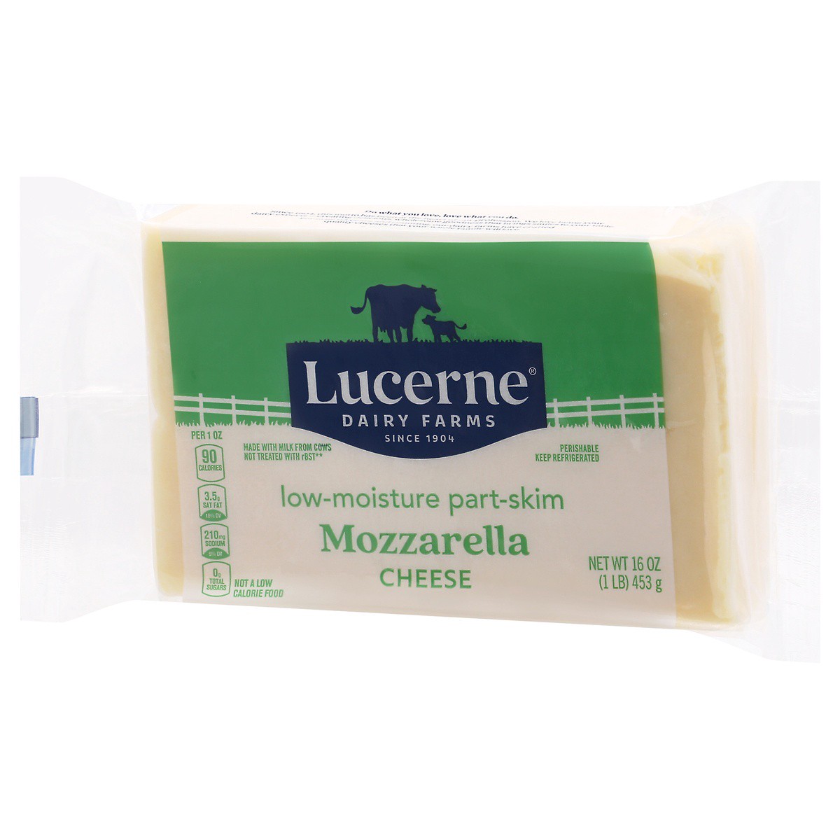 slide 3 of 9, Lucerne Diary Farms Dairy Farms Low-moisture Part-skim Mozzarella Cheese Block, 16 oz