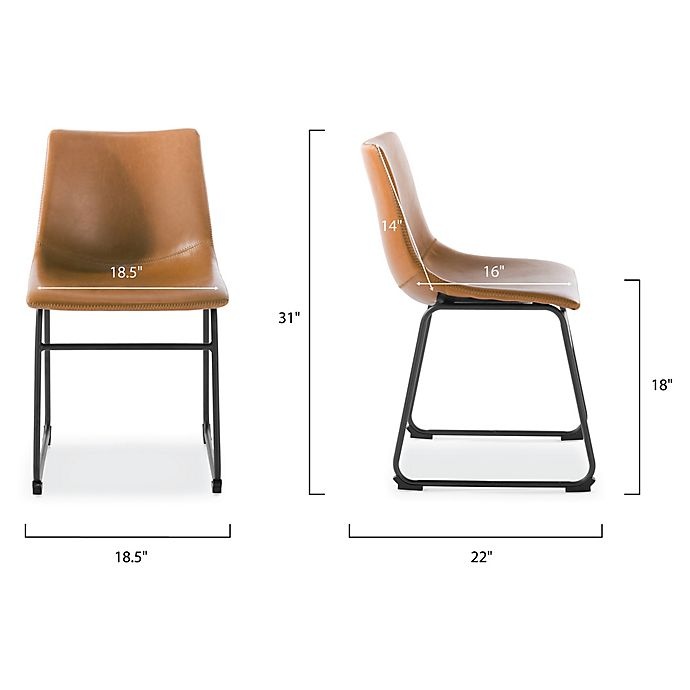 slide 7 of 7, Poly & Bark Edgemod Brinley Dining Chair - Tan, 2 ct