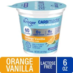 Kroger Carbmaster Orange Vanilla Yogurt