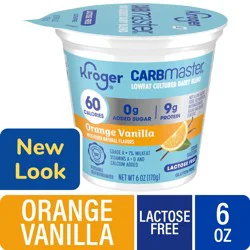Kroger Carbmaster Orange Vanilla Yogurt