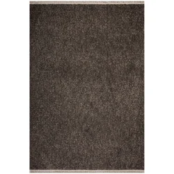 Nolan Variegated Area Rug with Fringe, 61 in x 84 in, Charcoal Gray