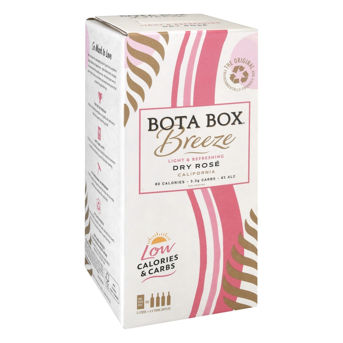 slide 2 of 8, Bota Box Breeze Dry Rosé, 3 liter