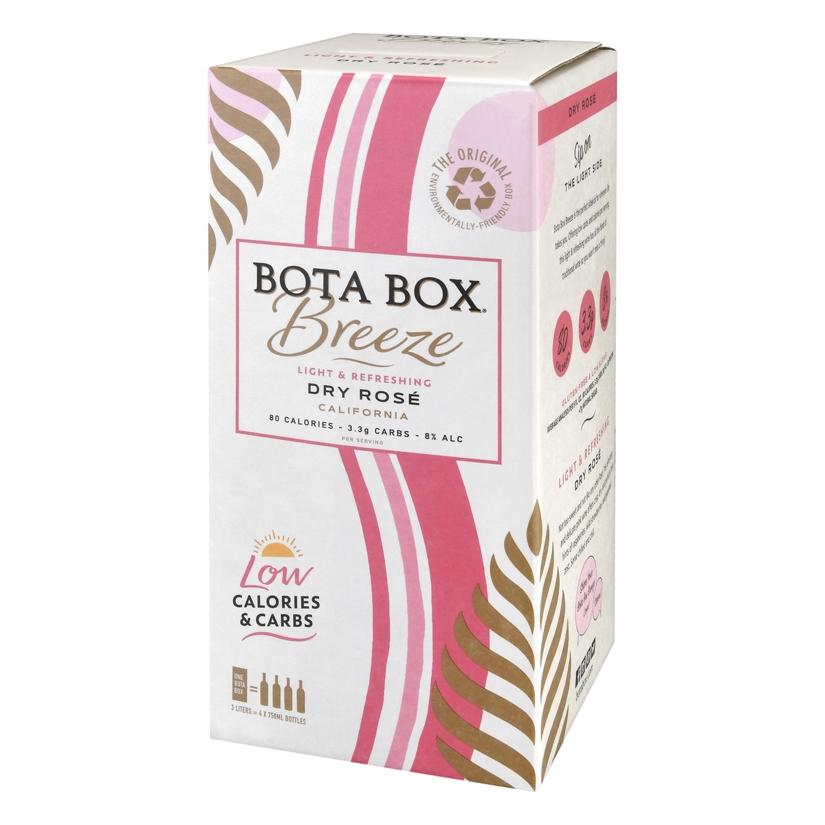 slide 3 of 8, Bota Box Breeze Dry Rosé, 3 liter