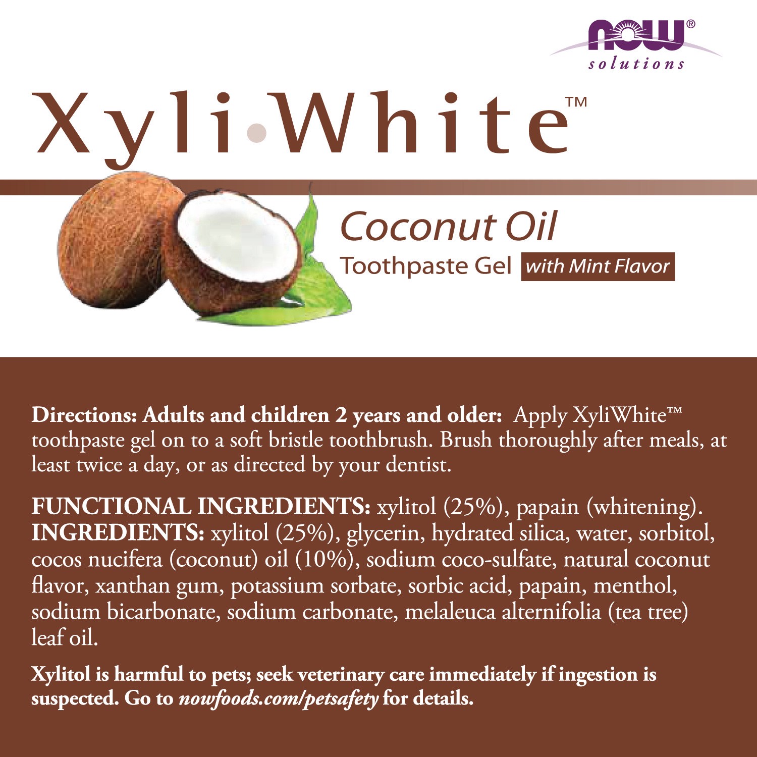 slide 4 of 4, NOW Solutions XyliWhite™ Coconut Oil Toothpaste Gel - 6.4 oz, 6 oz