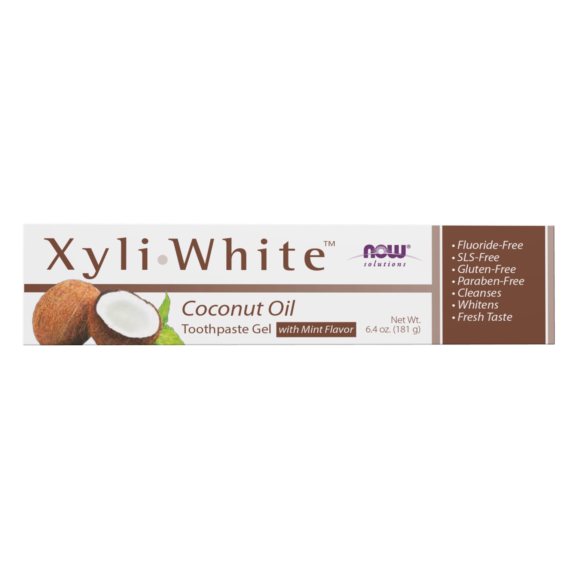 slide 1 of 4, NOW Solutions XyliWhite™ Coconut Oil Toothpaste Gel - 6.4 oz, 6 oz