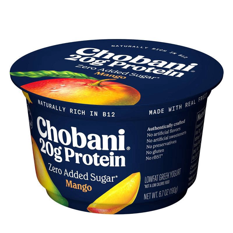 slide 2 of 6, Chobani 20g Protein Mango Greek Yogurt - 6.7oz, 5.3 oz