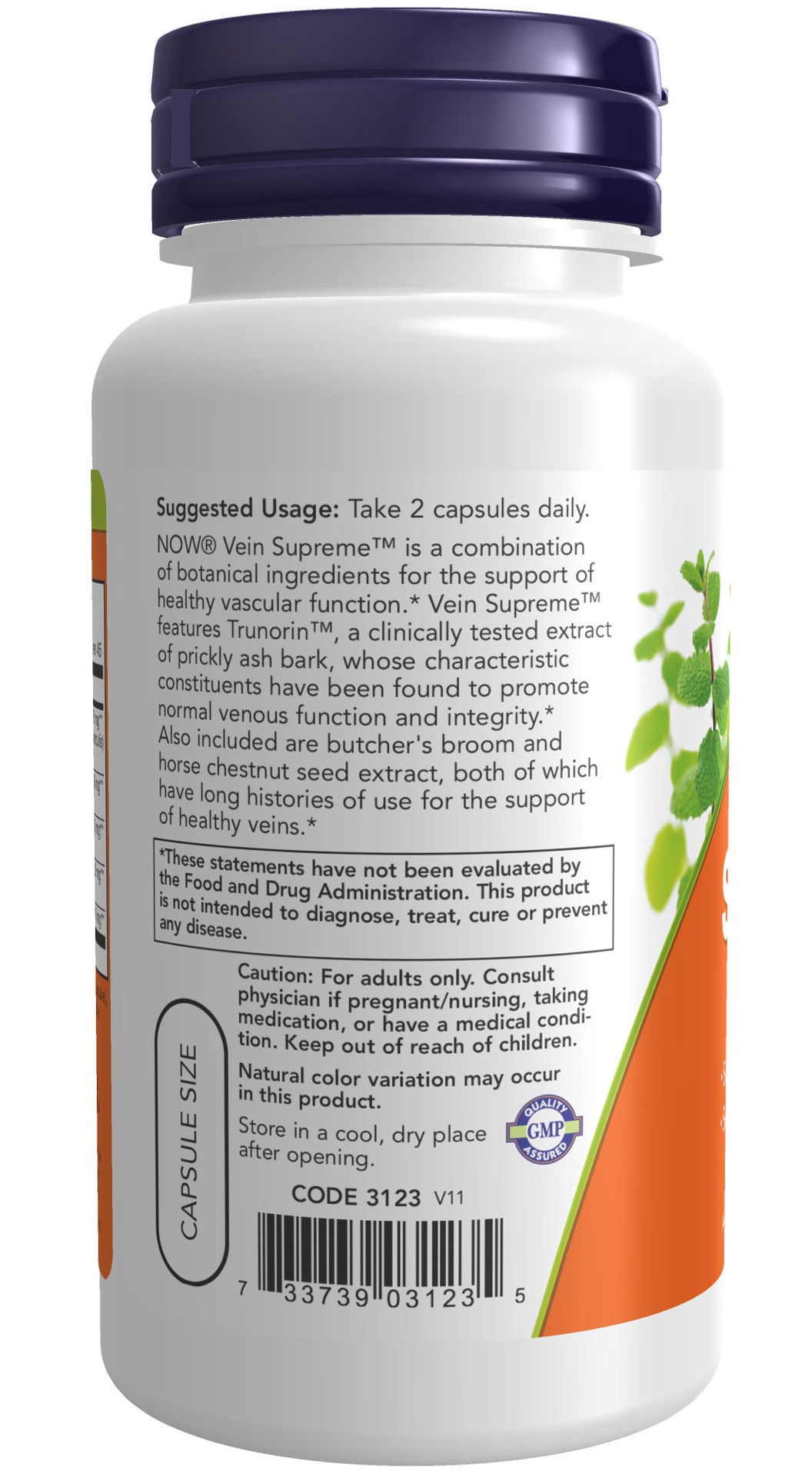 slide 4 of 4, NOW Vein Supreme™ - 90 Veg Capsules, 90 ct