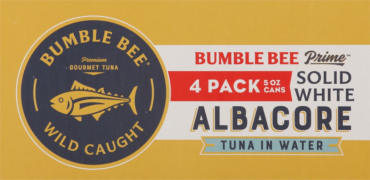 slide 9 of 11, Bumble Bee Tuna in Water, Albacore, Solid White, 4 Pack, 20 oz