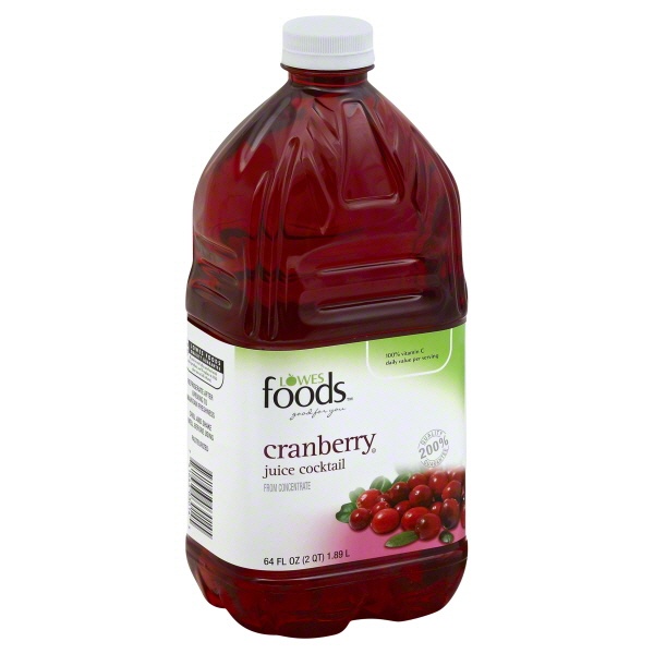 slide 1 of 1, Lowes Foods Cranberry Juice Cocktail - 64 oz, 64 oz