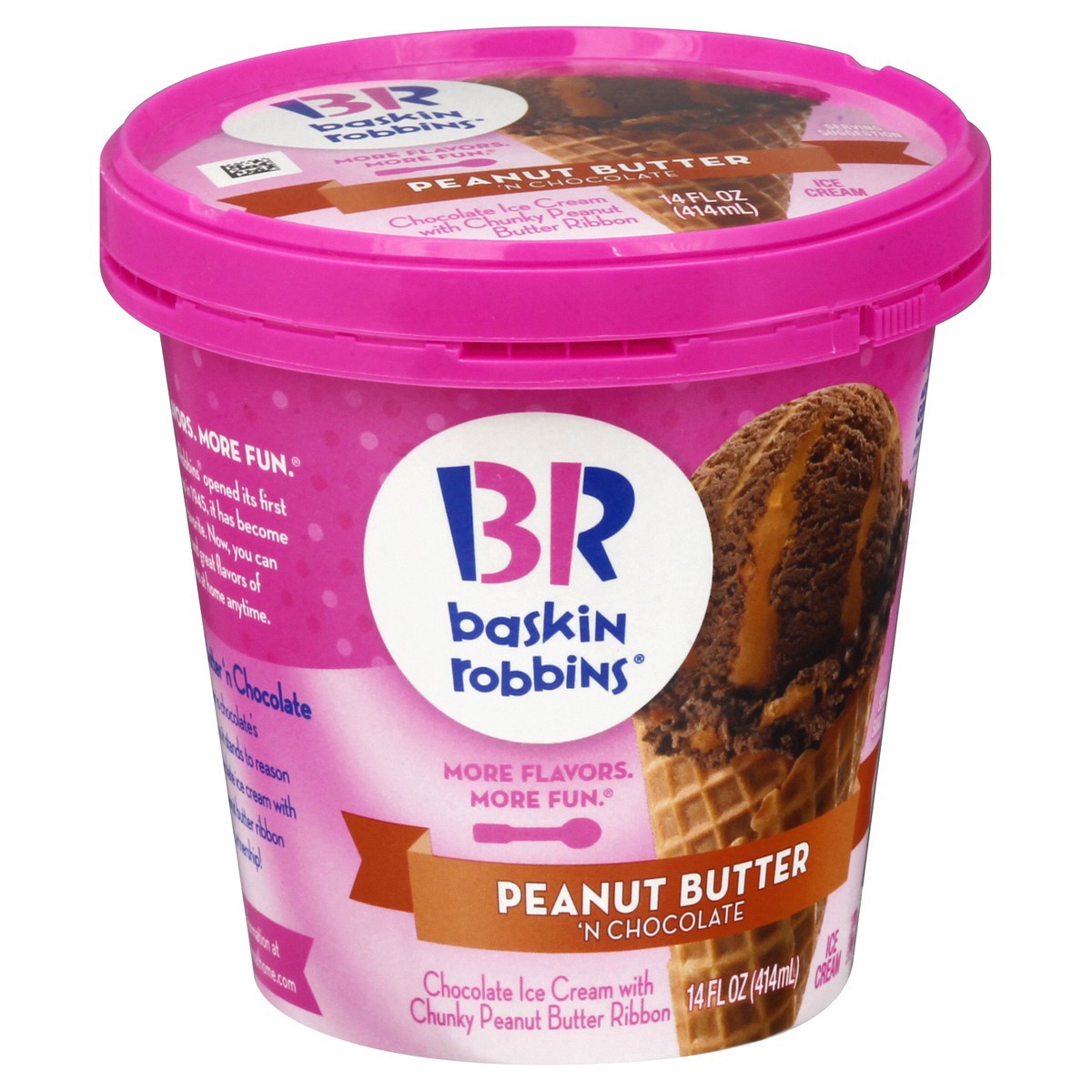 slide 5 of 9, Baskin-Robbins Baskin Robbins Peanut Butter'N Chocolate Ice Cream, 14 oz