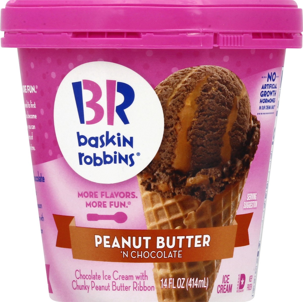 slide 4 of 9, Baskin-Robbins Baskin Robbins Peanut Butter'N Chocolate Ice Cream, 14 oz