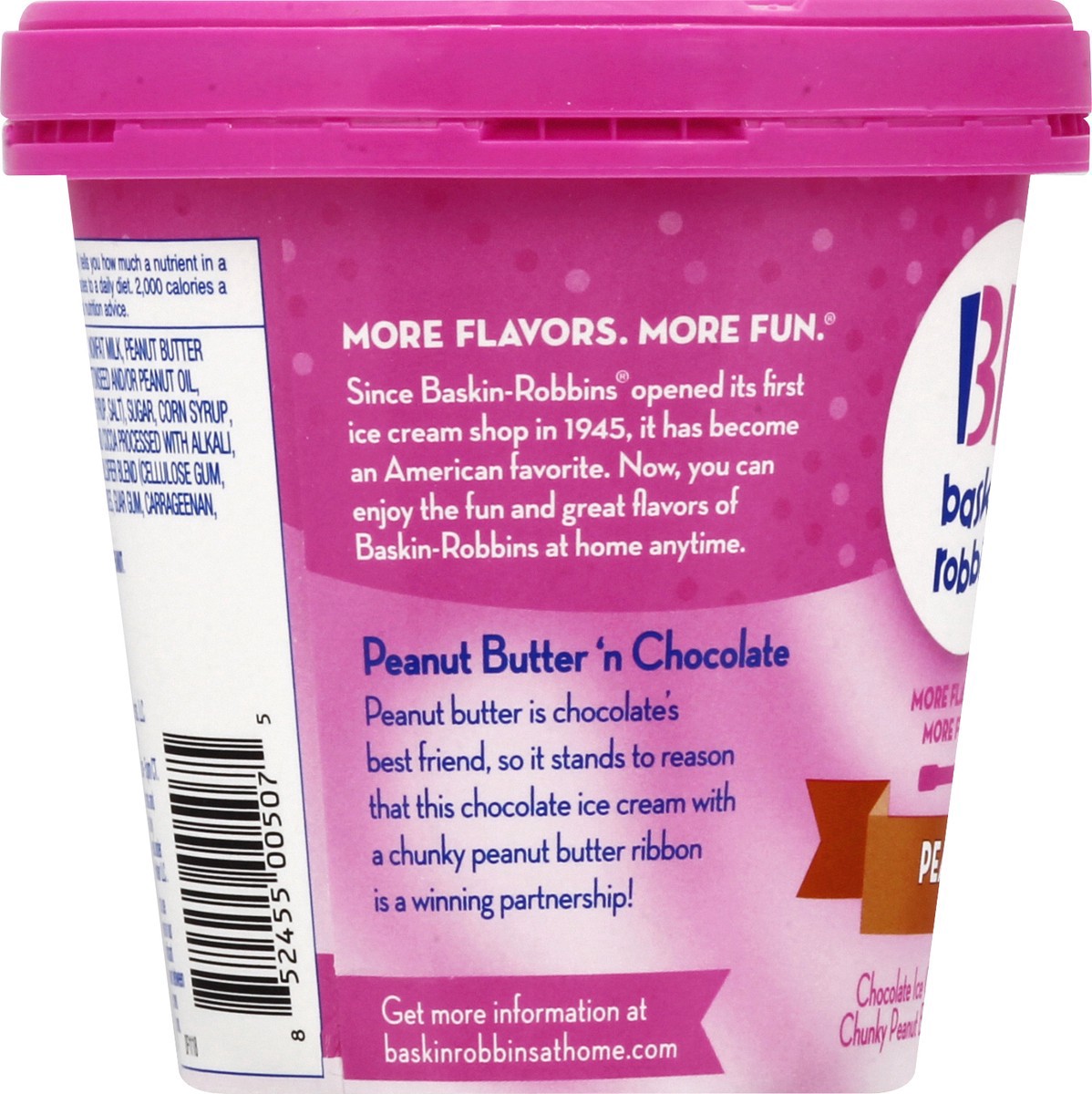 slide 9 of 9, Baskin-Robbins Baskin Robbins Peanut Butter'N Chocolate Ice Cream, 14 oz