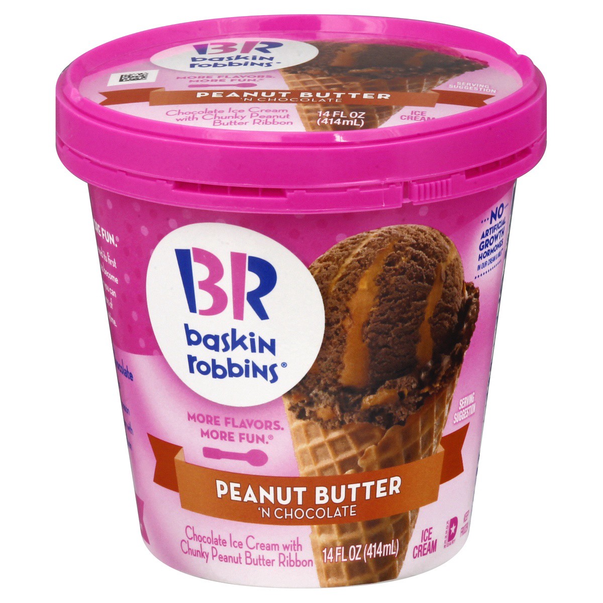 slide 1 of 9, Baskin-Robbins Baskin Robbins Peanut Butter'N Chocolate Ice Cream, 14 oz