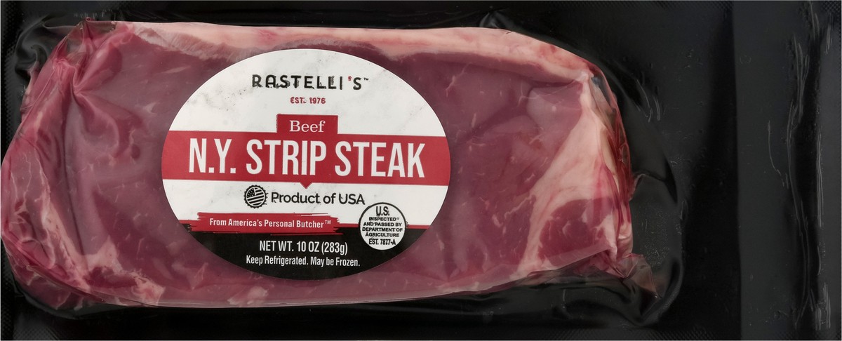 slide 12 of 14, Rastelli's N.Y. Strip Steak Beef 10 oz, 10 oz