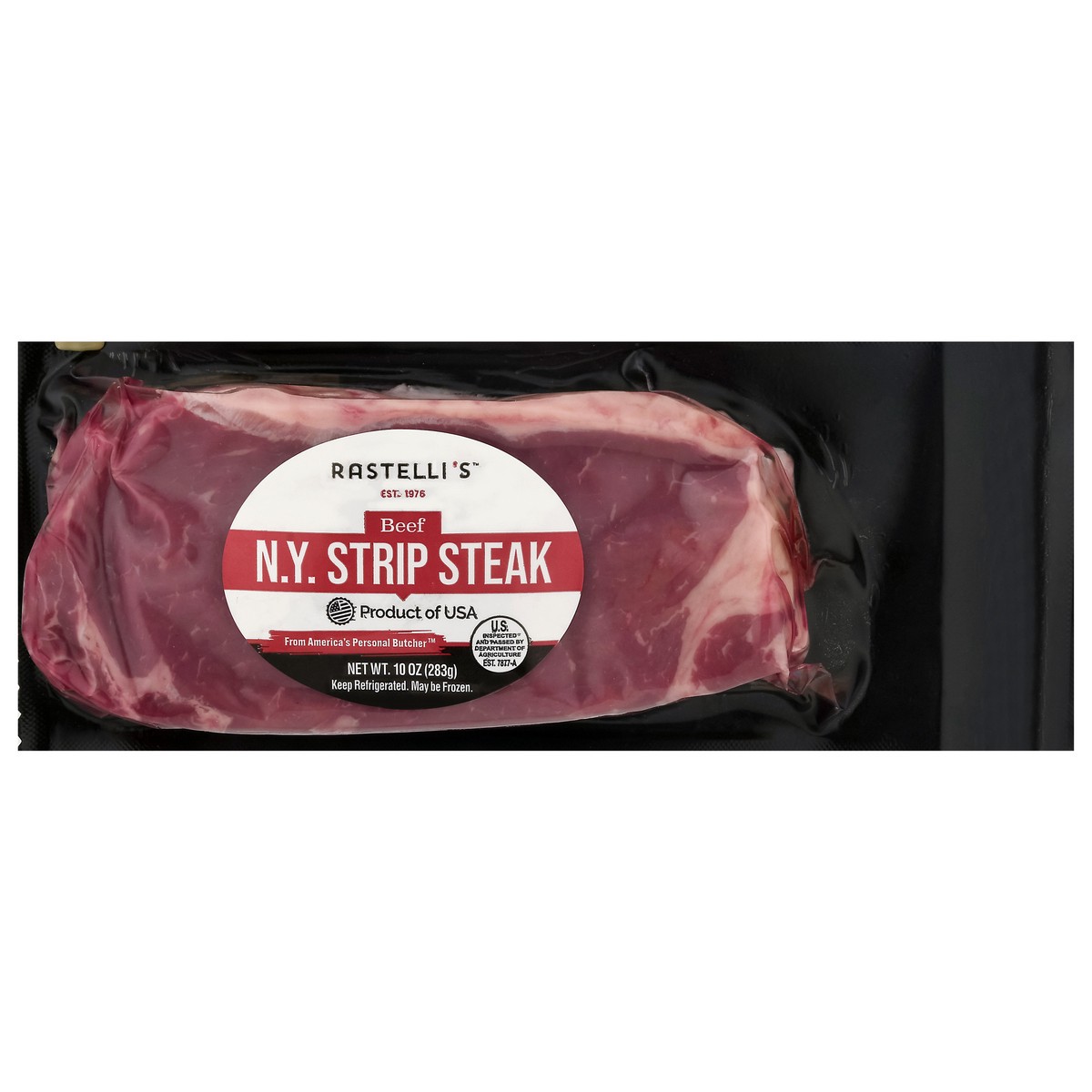 slide 3 of 14, Rastelli's N.Y. Strip Steak Beef 10 oz, 10 oz