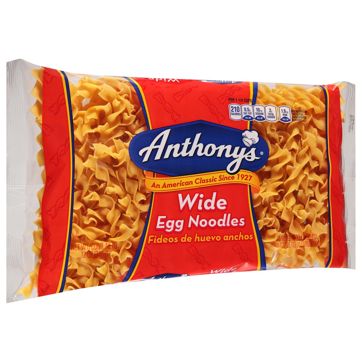 slide 6 of 14, Anthony's Wide Egg Noodles 12 oz, 12 oz