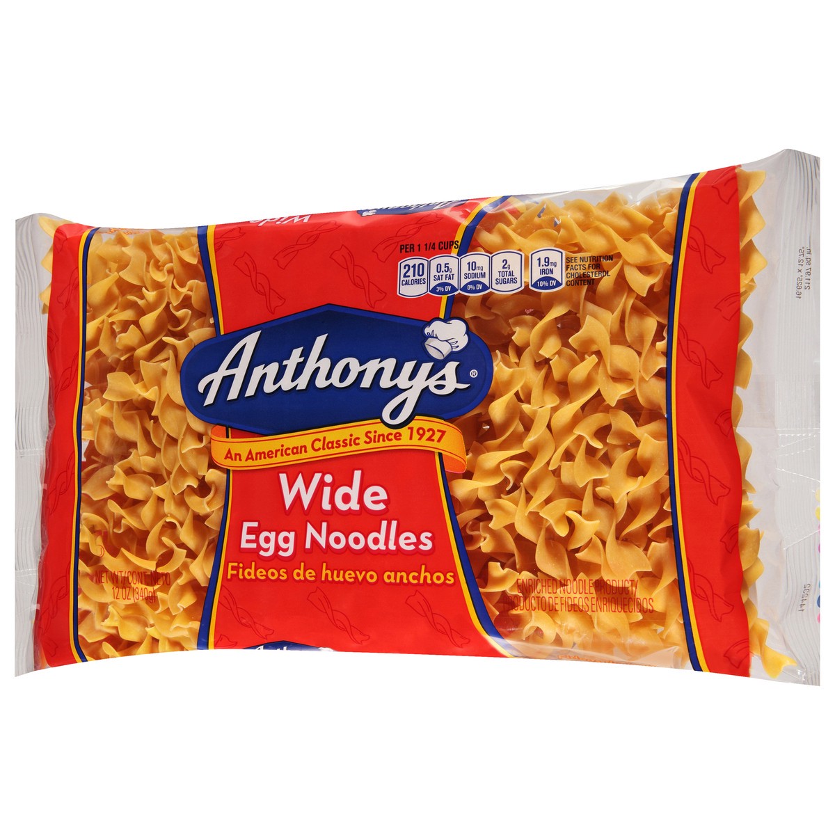 slide 3 of 14, Anthony's Wide Egg Noodles 12 oz, 12 oz