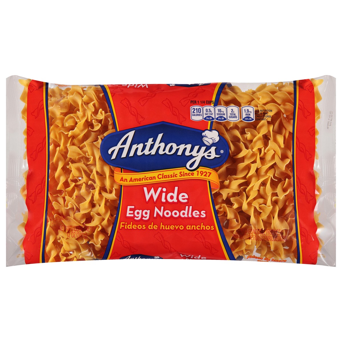 slide 14 of 14, Anthony's Wide Egg Noodles 12 oz, 12 oz